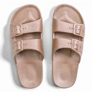 Freedom Moses Vegan Rubber Slide Sandals Jupiter Desert Rose Shimmer